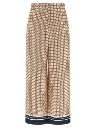 Max Mara Blue Silk Womens Pants