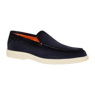 Santoni Su&egrave;de Loafer - Heren - Schoenen - Blauw - Maat: 43 1/2 EU Su&egrave;de