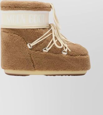 Moon Boot logo ankle boots flat platform sole