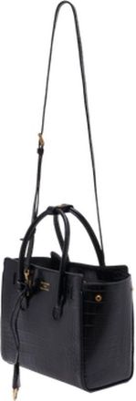 Balenciaga Womens Hampton Tote Black Calfskin