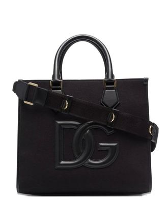 Dolce & Gabbana small logo-plaque tote bag - women - Leather - OS - Black