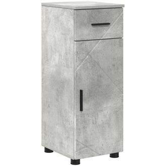 vidaXL Gabinete De Ba&ntilde;o Con Caj&oacute;n Gris Concreto 30 X 35 X 80 Cm Vidaxl