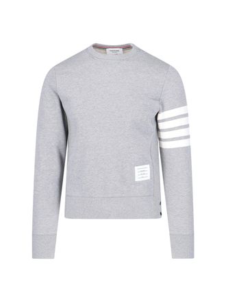 Thom Browne 4-Bar Crewneck Sweatshirt - Grey
