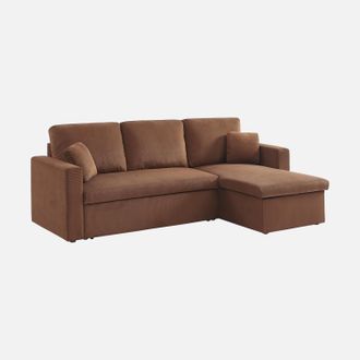 Sweeek Sweeek - Sof&aacute; Cama De Pana De 3 Plazas, Ida Pana, &Oacute;xido, 219x84x68 Cm