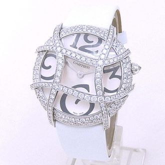 Cartier Pre-owned Cartier Ronde Folle Quartz Diamond Silver Dial Ladies Watch WJ304350