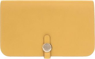 Herm&egrave;s Yellow Swift Leather Wallet (Bi-Fold) (Pre-Owned)