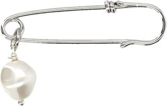 Justine Clenquet Chelsea earrings - women - Pearl/Brass - One Size - Silver