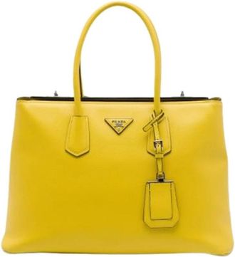 Prada Pre-owned Leather prada-bags - Dames - Vintage Shopper - Geel - ONE Size - Vintage