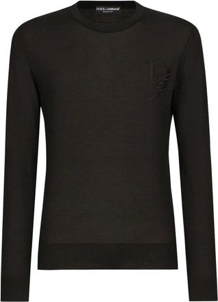Dolce & Gabbana Stijlvolle Gebreide Trui in Diverse Kleuren - Heren - Ronde hals truien - Zwart - S - Truien & Vesten