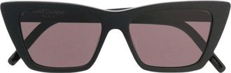 Saint Laurent Accessoires, Dames, Zwart, ONE Size, Nylon, SL Mica 276 Zonnebrillen