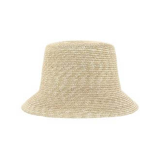 Saint Laurent Logo-plaque Straw Bucket Hat