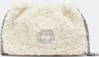 Roger Vivier Pilgrim Micro shearling shoulder bag