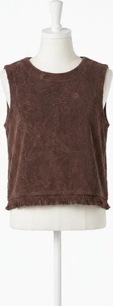 Z Supply Canopy Crewneck Top In Chocolate Cherry