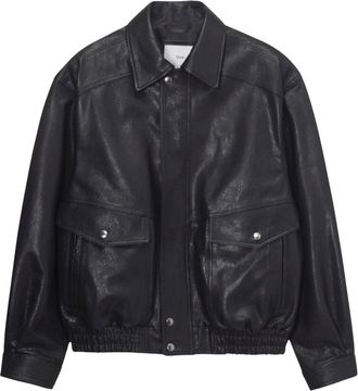 Dunst Blus&oacute;n Oversize Vintage de Cuero - Jackets - Hombre - Negro - XL