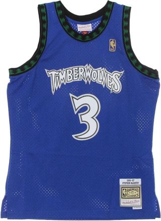 Mitchell & Ness NBA Swingman Jersey Marbury 1996-97 - Heren - Fitness - Blauw - XL - Wol - Fitness