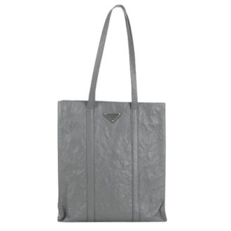 Prada Pre-owned Tote Bags, female, Gray, Size: ONE SIZE Pre-owned Vintage Leather Tote Bag