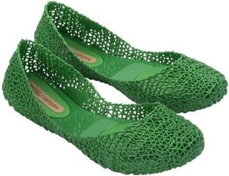 Melissa Campana Papel Flat in Metallic Green at Nordstrom, Size 9