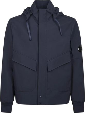 C.P. Company Shell-R Hooded Jacket - Heren - Bomber jackets - Blauw - M - Polyester - Jassen