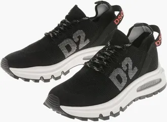 Dsquared2 Perforated Fabric Low Sneakers RUNDS2 With Monogram size 41