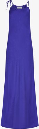 Serena Bute Gathered Neck Bias Dress - Violet Blue