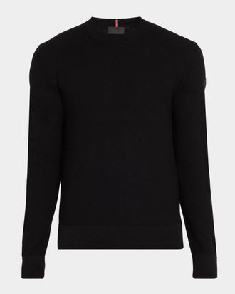 Moncler Men & apos;s Cotton Pique Stitch Crewneck Sweater