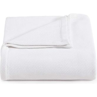 Tommy Hilfiger Cotton Piqu&eacute; Throw Blanket in White at Nordstrom Rack, Size Full/queen