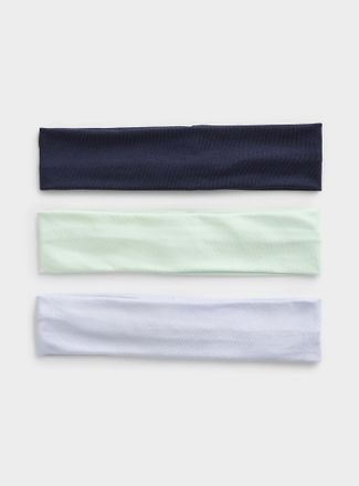 Kitsch Womens Ultra-soft recycled nylon headbands Set of 3