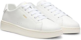 HUGO BOSS Nappa leather sneakers with gold-tone logo
