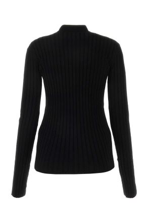 Nensi Dojaka Womens Black Viscose Blend Cardigan Exterior: Polyester Maglieria