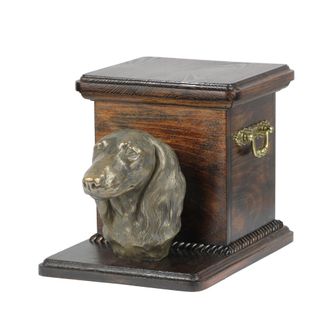 OEM Bassotto A Pelo Lungo - Urna Per Ceneri Di Cane Con Statuetta, Urna Elegante Per Un Cane, Urna Unica Con Busto Di Cane Di Art-dog