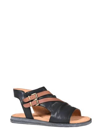Salvia Womens Edy Sandal In Black/cuoio