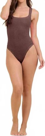 Surf Gypsy Beach Krinkle One Piece In Cocoa Brown