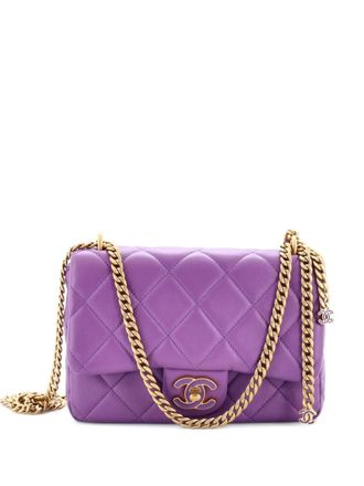 Chanel Pending CC Square Flap Bag Quilted Lambskin Small shoulder bag - Paars