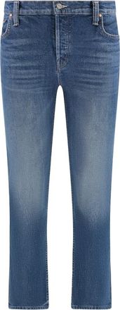 Mother Enkellange Rechte Jeans met Vijf Zakken - Dames - Slim Fit Jeans - Blauw - W27 - Katoen - Jeans
