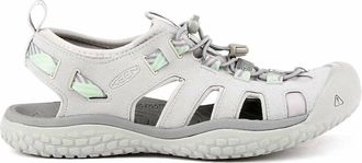 Keen Womens Solr Performance Quick Dry Non Slip Water Sandals In Light Grey/ocean Wave