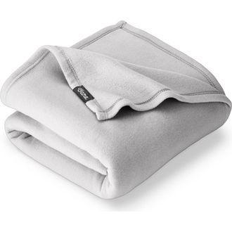 Bare Home Lightweight Polar Fleece Throw Blanket in Light Grey at Nordstrom