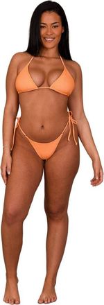 OOSC Tangerine Squeeze Triangle Bikini Top in Orange at Nordstrom, Size Medium