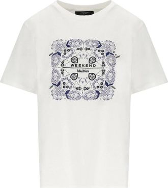 Max Mara West T-shirt - Dames - T-shirts - Wit - L - Katoen - Tops