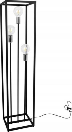 OEM L&aacute;mpara De Pie De Metal Negro 130 Cm