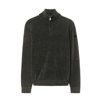 Roberto Ricci Design Jersey de punto con media cremallera de terciopelo - Knitwear - Hombre - Verde - 2XL