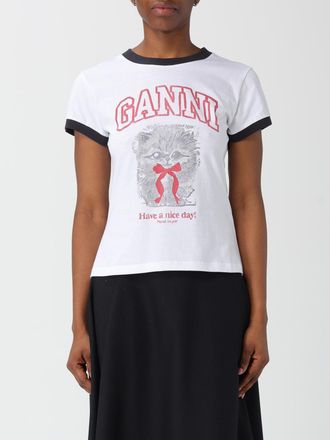Ganni T-shirts Ganni in cotone con stampa logo
