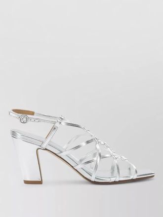 Aeyde acacia 75mm heeled sandals metallic finish