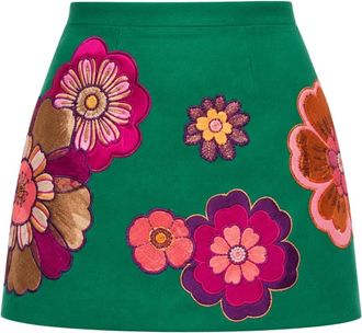 Dolce & Gabbana Korte Rok - Dames - Korte rokken - Groen - S - Katoen - Rokken