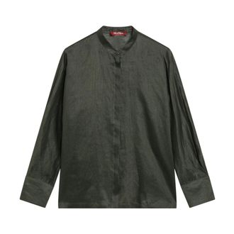 Max Mara Baldi Shirt - female - Max Mara Studio - Shirts - Green - L - Blouses & Shirts