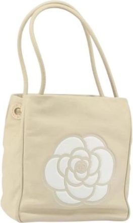 Chanel Pre-owned Vintage Schoudertas - Dames - Vintage Schoudertas - Beige - ONE Size - Leer - Vintage