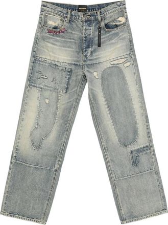 Dagger Mended-patchwork Jeans