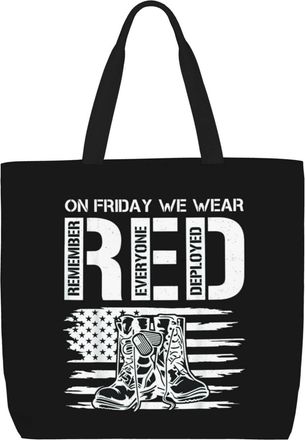 Generic Women Handbag On Friday We Wear Red Womens Tote Bag Large Capacity Lightweight Shoulder Bags, For Swim, Gym, Christmas, Wedding, Daily