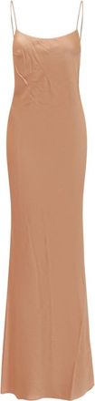 Andamane Orange Scoop Neck Maxi Dress