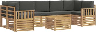 vidaXL Conjunto De Sof&aacute;s De Exterior 8 Uds. Blanco Y Antracita Vidaxl