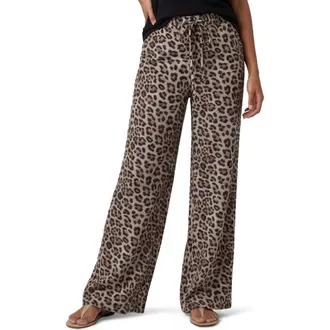 Lords of Harlech Leopard Womens Wide-leg Pant in Leopard Brown at Nordstrom, Size Xx-Large